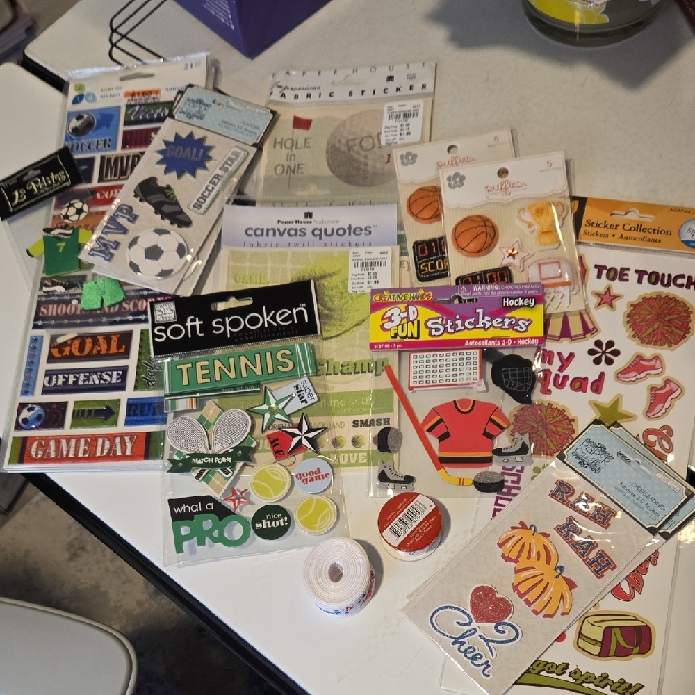 Large Lot Of School Sports Stickers NEW